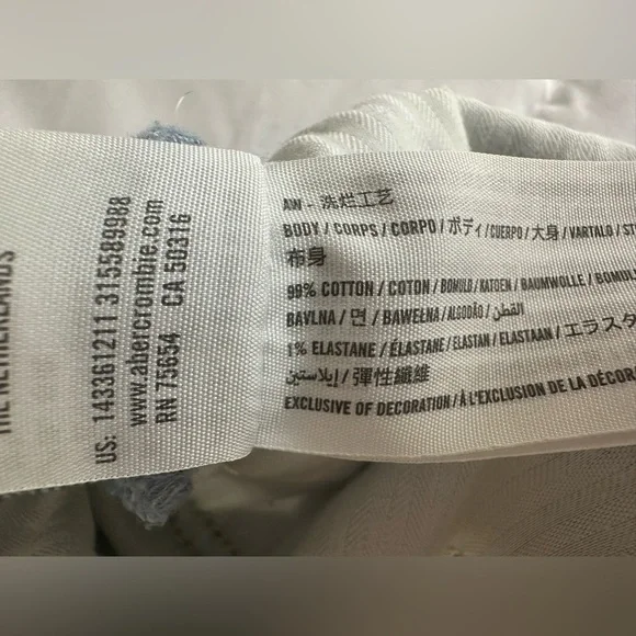 Good condition Abercrombie & Fitch The 90s Micro Mini High Rise Size 10 - Picture 4 of 6